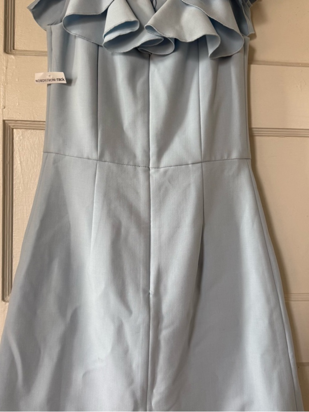 French Connection Light Blue Ruffle Mini Dress - Picture 7 of 13